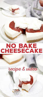 Does anyone have a recipe that does not use sour cream? The Easiest No Bake Cheesecake Recipe With Gelatin And Sour Cream Cheesecake Recipes Baked Cheesecake Recipe Easy No Bake Cheesecake