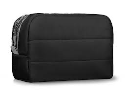 makeup cosmetic bag black quilted