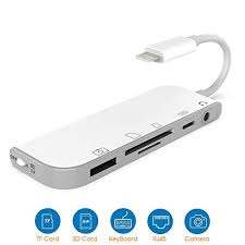 Sd Card Reader 5 In 1 Lightning To Usb Camera Connection Kit Sd Tf Card Reader Trail Game Sd Card Reader Audio Adapter Female Otg Adapter Cable For Iphone Ipad Support Ios 9 2 Or Up Upgraded