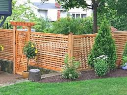 Heavy Cedar Lattice Style Wood Fences
