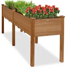 Elevated Wooden Planter Box Stand