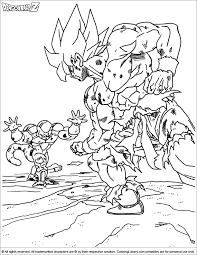 Discover these trolls coloring pages!. Dragon Ball Z Color Page For Kids Coloring Library