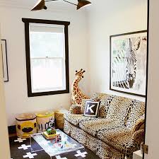 leopard print sofa with contemporary