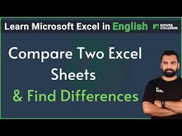 how to compare two excel sheets and