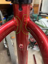 failing aluminum weld repair bike
