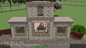 Diy Outdoor Block Fireplace Plan With