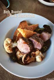 Pork is delicious and tastes like chicken anyway. Herb Roasted Pork Tenderloin Kita Roberts Passthesushi Com