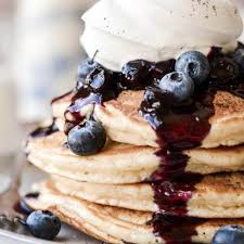 high alude fluffy blueberry pancakes