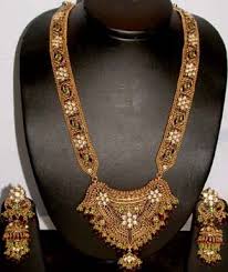designer gold necklace set in jaipur