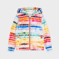 Girls 7 Years Colour Chart Print Nolympia Hooded Jacket