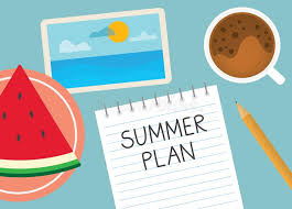 Summer Plan Written in Notebook Stock Vector - Illustration of pencil, diary: 217895792