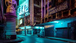 bangkok neon night 4k desktop wallpaper