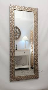 Full Length Wall Mirror Wood Square