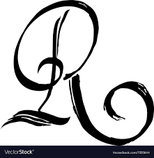 Letter R Script Hand Drawn Letters