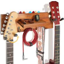 Guitar Wall Mount With Pick Holder And