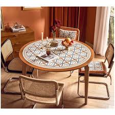 Modern Fl Leather Round Table Mat