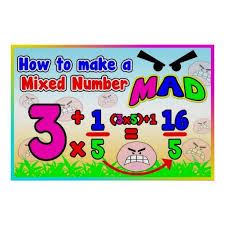 How To Make A Mixed Number Mad Anchor Chart Zazzle Com