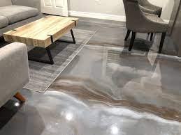 metallic epoxy floor coating grey