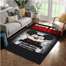 supreme mickey mouse area rug for
