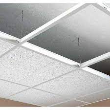 gypsum false ceiling 2x2 grid tiles in