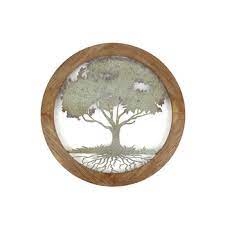 Framed Tree Of Life Round Metal Wall