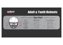 Schutt Helmet Size Chart Jpg