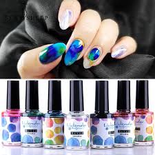 watercolor ink nail polish blooming gel