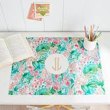 lilly pulitzer desk mat via flora