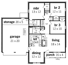 cote house plan with 3 bedrooms 1