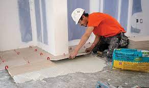 install granite or marble floor tiles