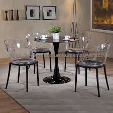 Clear Glass Dining Table Set Flash