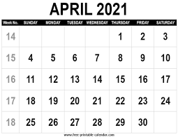 Blank, editable and easy to print. Blank Calendar 2021 April Free Printable Calendar Com