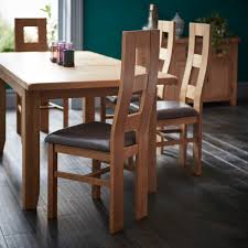 Luxury oak/walnut effect dining table set velvet chairs set of 4 and 6 seater. Pair Of Kinsale Wave Back Oak Dining Chairs