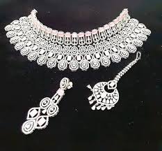 american diamond bridal necklace size