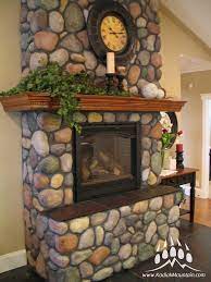 Manufactured Stone Fireplace River