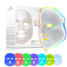 Amazon Com Project E Beauty Led Face Mask Light Therapy 7 Color Skin Rejuvenation Therapy Led Photon Mask Light Facial Skin Care Anti Aging Skin Tightening Wrinkles Toning Mask Beauty