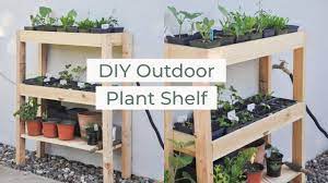 diy outdoor plant shelf you