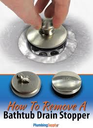 how to remove a bathtub drain stopper