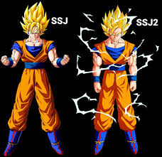 For those who don't know the difference between super saiyan 1 and super saiyan 2 here's the difference, picture on the left is super saiyan and picture 2 is super saiyan 2