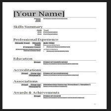 Easy Resume Format Word Free Resume Templates