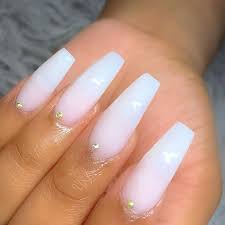 Brilliant nails, glitter nails ideas, milky nails, milky white nails, nails for wedding dress, nails with golden glitter, plain nails, square nails. Milky White Nail Polish