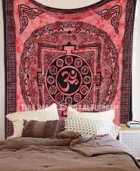 large tibetan style om tapestry aum