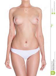 Slim Nude Female Body Isolated on White Background Stock Photo - Image of  isolated, waist: 64867612