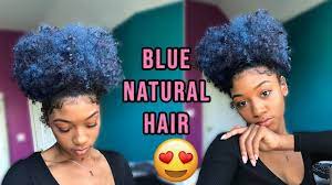 dyeing my natural hair blue no damage