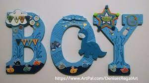 Baby Boy Wall Hanging Letters Denise
