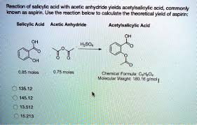Solved Reaction Of Salicylic Acid With