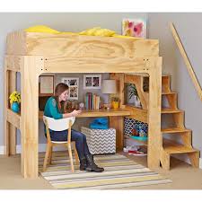 Adding a desk underneath a loft bed. Loft Bed And Desk Woodworking Plan Wood Magazine