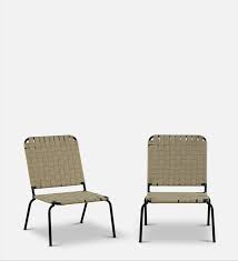 Earle Metal Patio Chairs Set Of 2