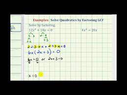 Factor And Solve A Quadratic Equation