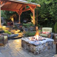 75 Outdoor With A Fire Pit And A Gazebo